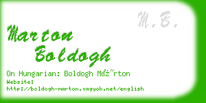 marton boldogh business card